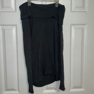 Banana Republic Charcoal Off-Shoulder Sweater